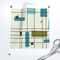 Mid Century Modern Grid Stars Teal Mod Retro Jazz Vintage 1950S Geometric Aqua Abstract Custom Printed Fabric by Spoonflower Various Fabrics by the Yard or Fat Quarter